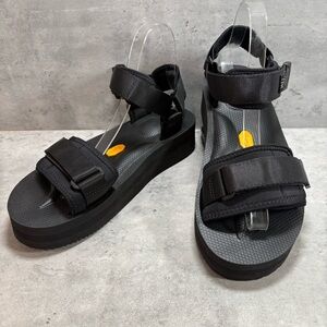 NEW Suicoke x Vibram Depa V2 Black Nylon Flat Sandals Womens‎ Size 7 Strappy